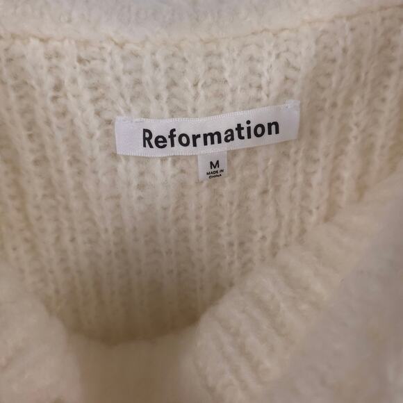 Reformation Jayne Sweater Dress Foldover Baby Alpaca Wool Knit RARE - Picture 5 of 9